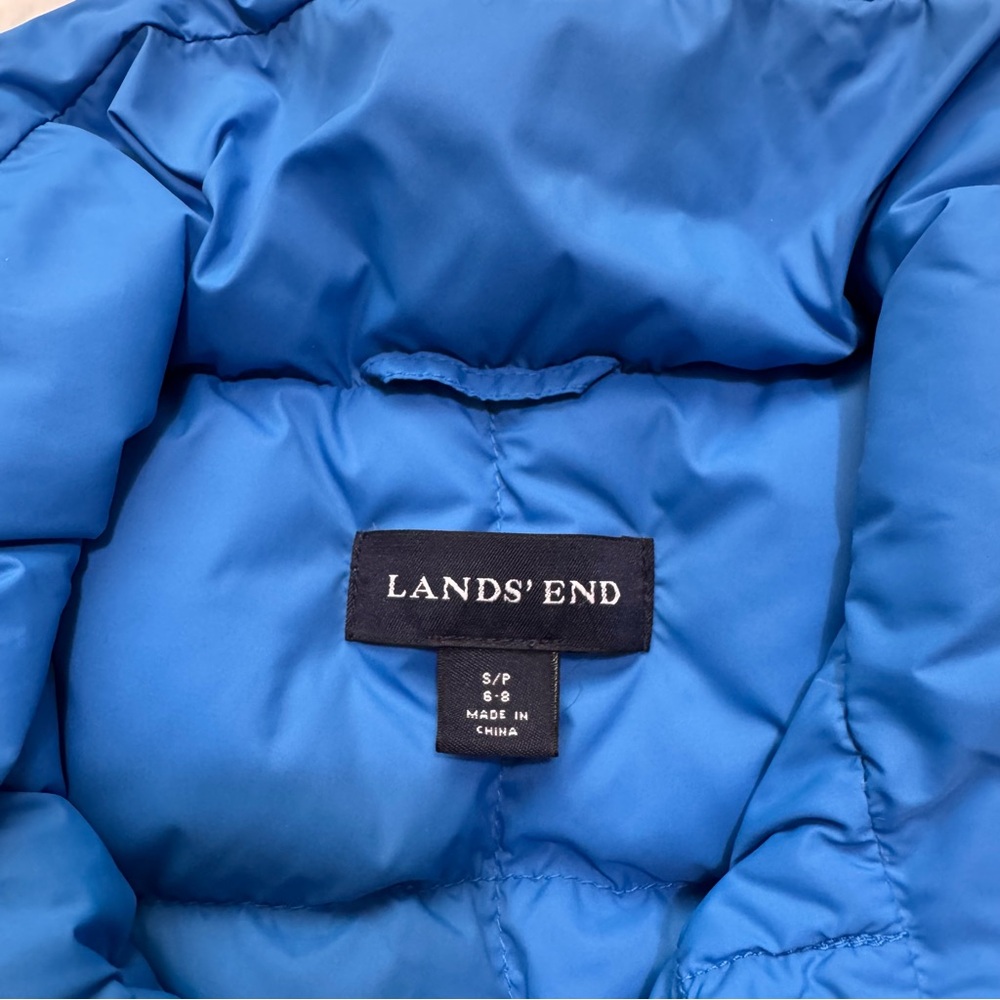 Lands' End Women's Blue Quilted GooseDown Puffer Vest Size S - Picture 6 of 12
